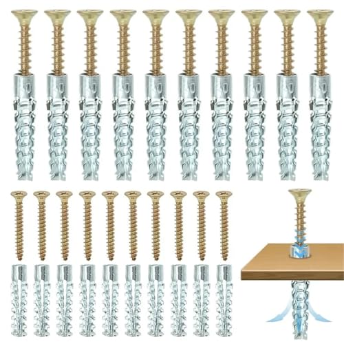 100/10set Metall Expansion Rohr Selbstschneidende Schrauben Kits Bohren Stecker Gezahnte Dornige Metall Wand Anker Expansion Bolzen befestigungs(100sets) von LFJQFQR