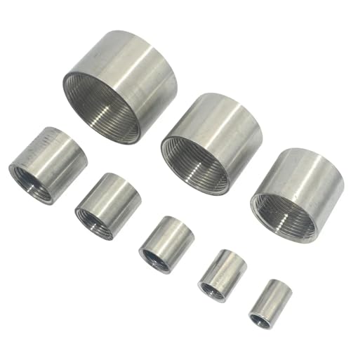 304 Edelstahl 1/4 "3/8" 1/2 "3/4" 1 "1-1/4" 1-1/2 "BSP Innengewinde Rohr Armaturen Wasser Gas Anschluss Adapter Jointer 1 stücke(1") von LFJQFQR