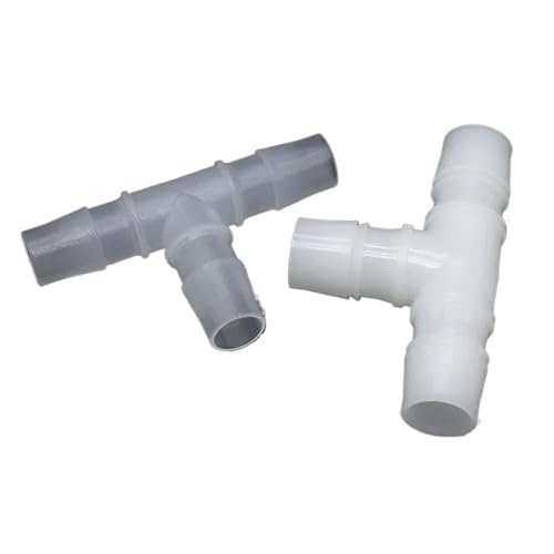 5/10 Stück Außendurchmesser 3,2 mm – 25 mm, T-Typ, Wasserrohrverbinder, T-Stück, Wasserverteiler, Kunststoffrohr, Gartenbewässerung, Koppler(Milky White-25mm,5pcs) von LFJQFQR