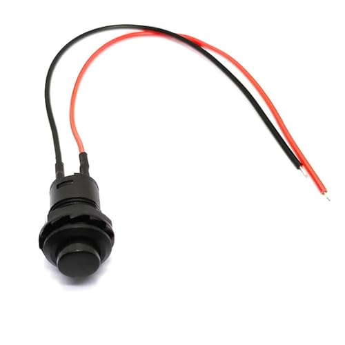 5/20/100PCS 12MM Runde Taste Schalter Mit Kabel 20CM Selbst-Locking DS-428/427 selbst-Zurücksetzen Push Button Schalter(Black,SELF RESET_100PCS) von LFJQFQR