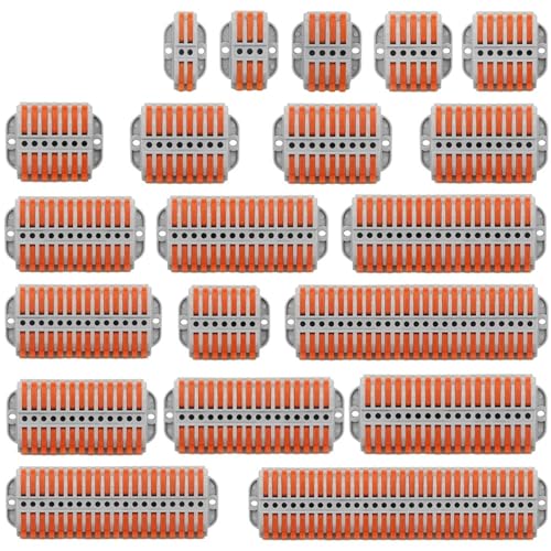 50 Stücke 100 Stücke Drahtverbinder 223-2 Dockingkabelverbinder Schnelle Universalverdrahtung Kompakte Leiter Push-in-Klemmenblock(223-13P,50PCS) von LFJQFQR