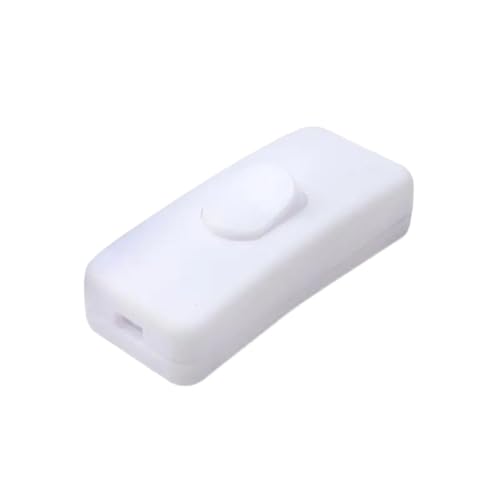 EIN/AUS Inline-Schalter Inline-Tischlampe Schreibtischleuchte Kabel Kabelschalter 110-250 V 1 Stück(White 1PCS) von LFJQFQR