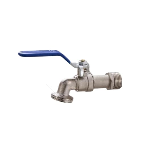 Gartenschlauch-Wasserhahn aus Zinklegierung for den Außenbereich in Blau mit Ventil und Anschluss(ML-02C) von LFJQFQR