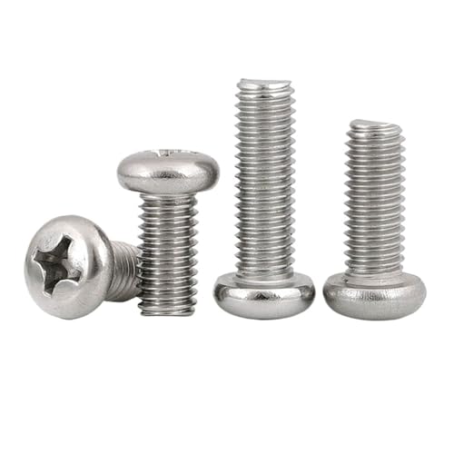 M1.6 M2 M2.5 M3 M3.5 M4 M5 GB818-85 A2-70 304 Edelstahl Kreuzschlitzschrauben mit rundem Flachkopf 10/20/50 Stück(20mm,20pcs M3.5) von LFJQFQR
