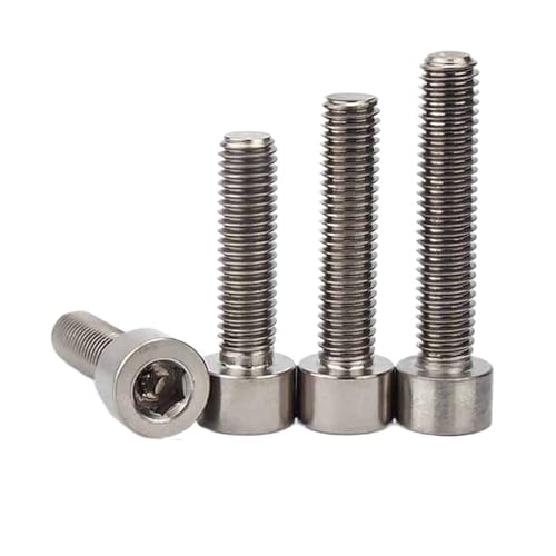M1.6 M2 M2.5 M3 M4 M5 M6 M8 M10 M12 TA2 Reintitan Gr2 DIN912 Innensechskantschraube mit Innensechskant, Länge = 5–70 mm, 1/3 Stück(35mm,2pcs M5) von LFJQFQR