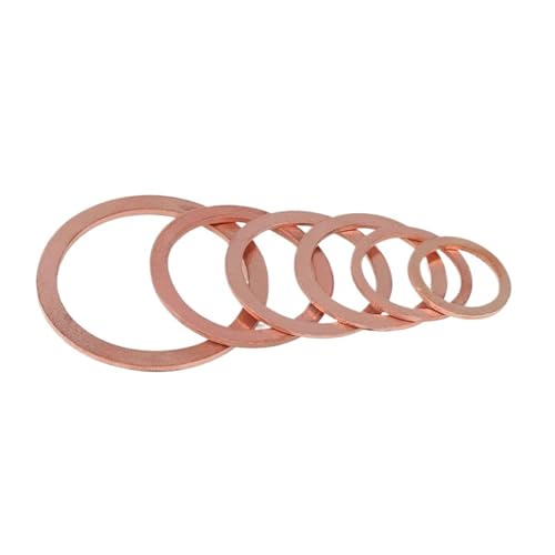 M16 - M19 Kupferdichtringe Kupferdichtung Flachdichtung DIN7603A M19 M18 M17 M16 20/50 Stück(M19x26x2-25PCS) von LFJQFQR