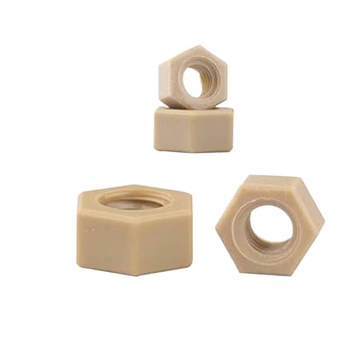 M2 M2.5 M3 M4 M5 M6 M8 M10 M12 M14 M16 M20 Hochtemperaturbeständige Isolierung Kunststoff Sechskantmutter 1 STÜCK(1pc M4) von LFJQFQR