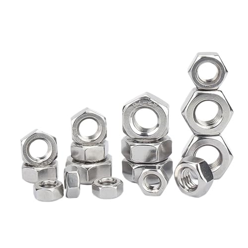 M3 4 5 6 8 10 12 14 16 Teilung 0,35/0,5/0,75/1/1,25/1,5 mm 304 Edelstahl Feingewinde Sechskantmutter 2/10 Stück(5Pcs M12x1.5) von LFJQFQR