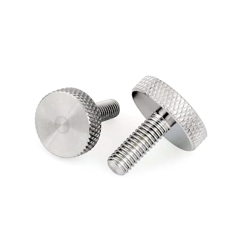 M3 4 5 6 8 10 GB835 304 Edelstahl Rändelschraube Flachrundkopf Handfest Vorhangfassade Glas Rändelschraube Bolzen DIN653 1 STÜCKE(M4x16mm) von LFJQFQR