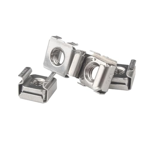 M4 5 6 8 10 12 304 Edelstahl Quadrat Clip Schwimmende Käfigmutter for Serverschrank Regal Rack Mount Muttern 1/10PCS(2Pcs M10) von LFJQFQR