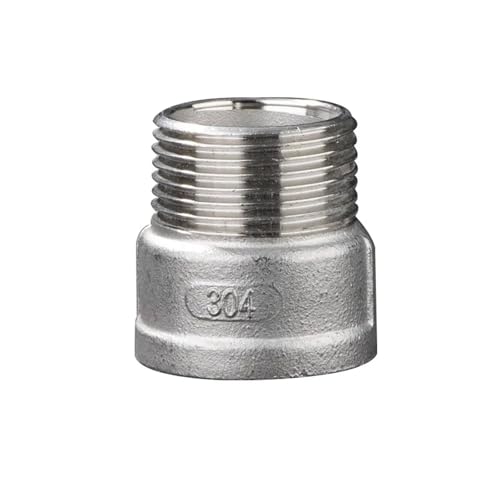 Männliche gerade Sechskantverbindung Nippel Rohrverbindung 304 Armaturen Edelstahl Gewinde 1/2 "1/8" 1/4 "3/8'(Male Female threaded,1/2") von LFJQFQR