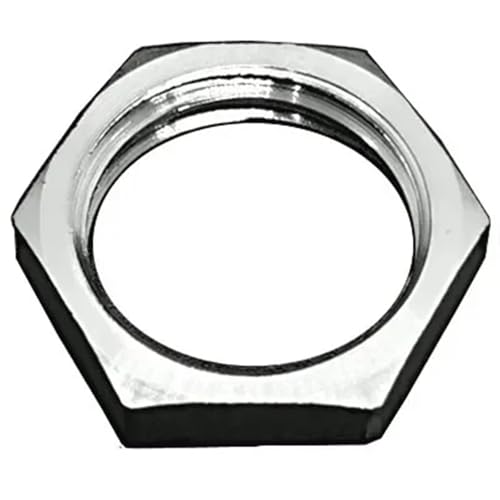 Messing Sechskant-Sicherungsmuttern Rohrverschraubung Flanschmutter 1/8" 1/4" 3/8" 1/2" 3/4" 1" Innengewinde Sechskantschaftkappe(Nut-Nickel plated,1/2") von LFJQFQR