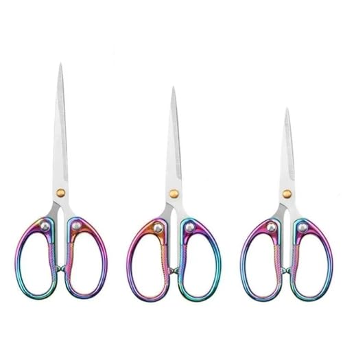 Plattierung rostfreier Stahl Haushaltsgeschnittener Papierschere nähen Schere for Nadelarbeit Schneiderstoff(Style M) von LFJQFQR