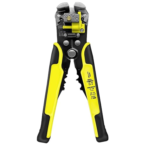 Professioneller Elektriker-Drahtwerkzeug, Kabelabisolierzange, Cutter, Crimper, automatische Crimp-Abisolierzange, 1 Stück(Yellow) von LFJQFQR