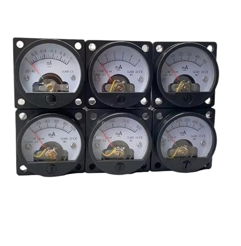 SO-45 DC MA 1MA 5MA 50MA 100MA 300MA 500MA 12,5 Genauigkeit DC 0-100mA Amperemeter Klasse Rundes analoges Panelmeter 1 Stück(50MA) von LFJQFQR