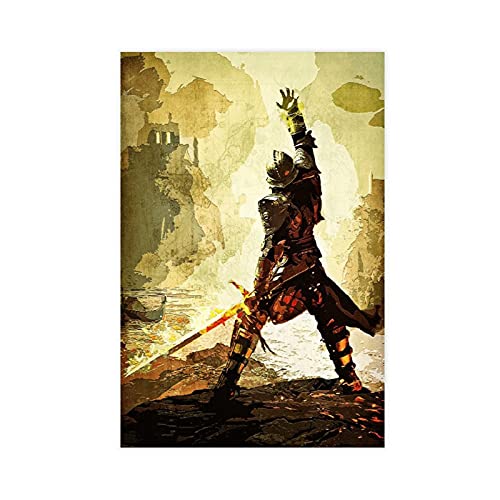 LFJT Dragon Age Inquisition Spiel Kunst Leinwand Poster Schlafzimmer Dekor Sport Landschaft Büro Zimmer Dekor Geschenk Rahmen: 30 x 45 cm von LFJT