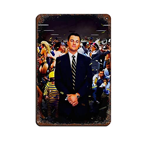 The Wolf of Wall Street Poster, Retro-Poster, Metall-Blechschild, schickes Design, Retro, Eisen, Malerei, Bar, Leute, Höhle, Café, Familie, Garage, Poster, Wanddekoration, 20 x 30 cm von LFJT