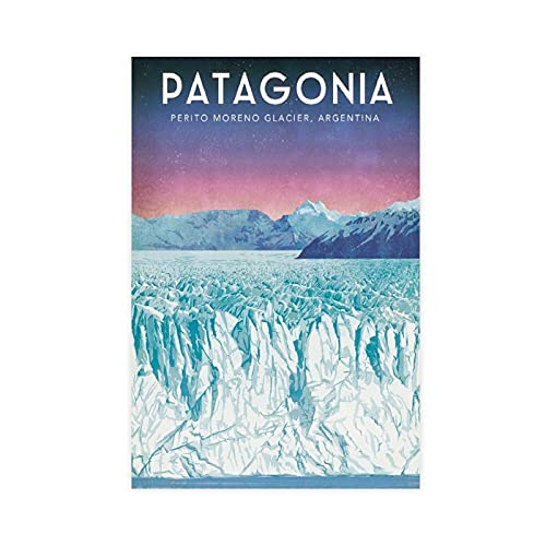 Vintage-Weltreise-Poster Patagonia Chile 1, Leinwandposter, Schlafzimmer, Dekoration, Sport, Landschaft, Büro, Raumdekoration, Geschenk, ungerahmt: 30 x 45 cm von LFJT