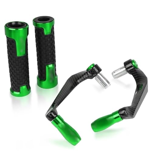 Für CB1000R 2008-2018 Motorrad CNC Lenkergriffe Schutz Kupplungsbremshebel Lenkerhebelschutz 7/8" 22mm(Grün) von LFSKIUDS