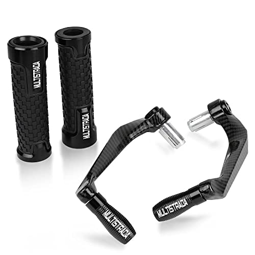 Für Ducati Multistrada 950 1100 1200 1200S 1200GT 1260 Motorrad CNC Lenkergriffschutz Kupplungsbremshebel Lenkerhebelschutz 7/8" 22mm(Schwarz) von LFSKIUDS