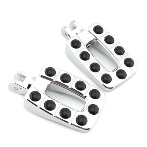 Für Ducati Scrambler 800 400 1100 CLASSIC Motorrad Rutschfeste Fußrasten Pedal Vorne/Hinten Passagier Fußrasten Pedalhalterung(Chrome) von LFSKIUDS