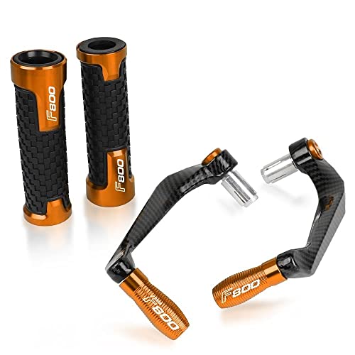 Für F800GS F800GT F800R F800S F800ST Motorrad CNC Lenkergriffschutz Kupplungsbremshebel Lenkerhebelschutz 7/8" 22mm(Orange) von LFSKIUDS