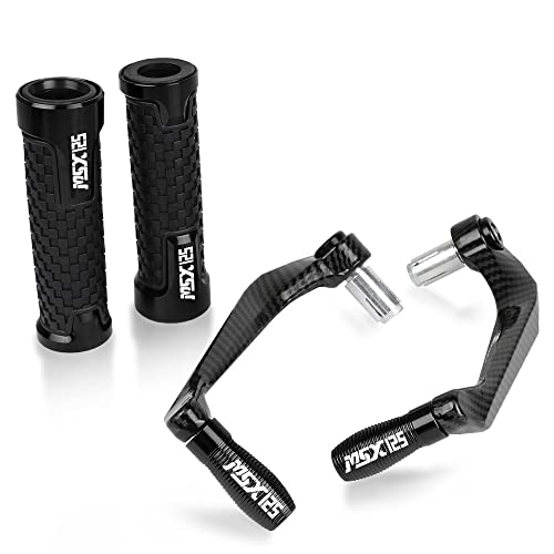 Für GROM MSX125 2014-2022 Motorrad Hebelschutz Lenkergriffe Schutz Bremskupplungshebel Schutzfolie Mit 7/8 "22mm MSX 125(Schwarz) von LFSKIUDS