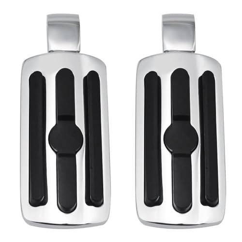 Für Har&ley Softail Slim Fat Bob Low Rider 2018 2019 2020-2024 Motorrad Fußrasten Zubehör Chrom Passagier Fußrasten Pedalhalterung(Chrome) von LFSKIUDS