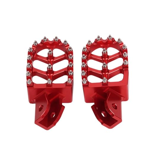 Für Hon&da CRF250F CRF125F CRF125 CRF250 F CRF 250F 125F 2014-2023 Motorrad Fußstützen Fußrasten Fußrasten Pedale Platte Offroad Breite Fußstützen Pedalhalterung(Rot) von LFSKIUDS