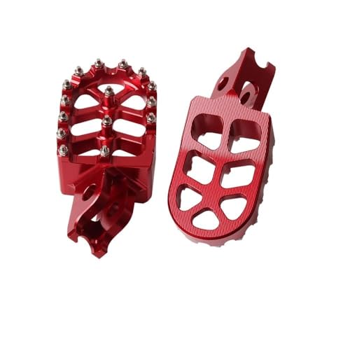 Für Hon&da CRF250R 2004-2022 CRF250X 2004-2017 CRF250RX 2019-2022 Motorrad Fußstützen Fußrasten Fußrasten Pedale Platte Offroad Breite Fußstützen Pedalhalterung(Rot) von LFSKIUDS
