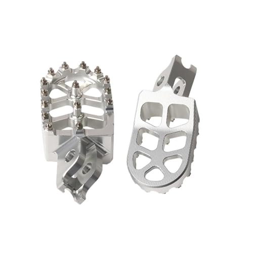 Für Hon&da CRF250R CRF250X CRF150R CRF250 CRF250L CRF250M CRF300L CRF1000L CRF1100L Motorrad Fußstützen Fußrasten Fußrasten Pedale Platte Offroad Breite Fußstützen Pedalhalterung(Silber) von LFSKIUDS