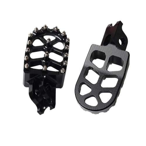 Für Hon&da CRF450R CRF450X 2005-2023 CRF250L CRF250M 2012-2018 CRF250RALLY 2017-2018 Motorrad Fußrasten Stützen Rutschfeste Fußrasten Offroad-Pedale Pedalhalterung(Schwarz) von LFSKIUDS
