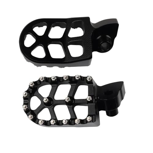 Für K&-T-M 50SX 65SX 85SX 125SX/250-450SX-F 250SX 125-530 EXC/EXC-F Motorrad Fußstützen Fußrasten Fußrasten Pedale Platte Offroad Breite Fußstützen Pedalhalterung(Schwarz) von LFSKIUDS