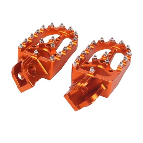 Für K&-T&-M 690 ENDURO/R 690 SMC/R 950 990 2008–2021 Motorrad-Fußrastenstützen, Rutschfeste Fußrasten, Offroad-Pedale Pedalhalterung(Orange) von LFSKIUDS