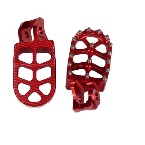 Für K&-T&-M SX SX-F SXF XC-F XCF SX 125-530 EXC EXCF EXC-F XC XC-F 85SX Motorrad Fußstützen Fußrasten Fußrasten Pedale Platte Offroad Breite Fußstützen Pedalhalterung(Rot) von LFSKIUDS