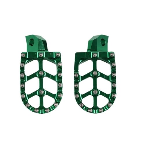 Für K&awasaki KDX200 KDX220R KDX250 KDX 200 KDX 220 R 250 KX125 KX250 KX500 Motorrad Fußstützen Fußrasten Fußrasten Pedale Platte Offroad Breite Fußstützen Pedalhalterung(Grün) von LFSKIUDS