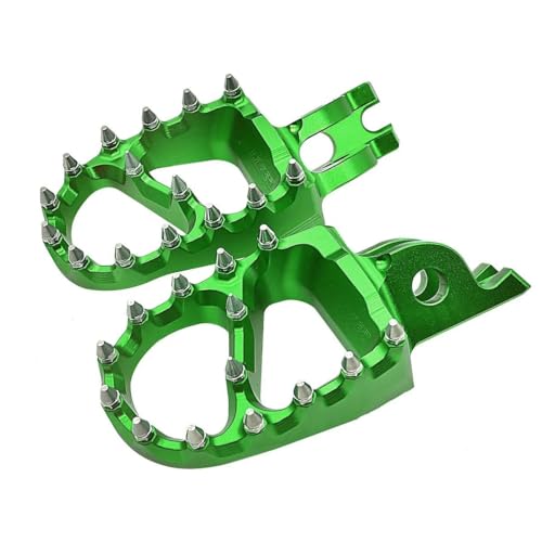 Für K&awasaki KX250F KX450F KX250X KX450X KLX450R KX 250F 450F 2006-2021 2022 2023 Motorrad Fußrasten Stützen Rutschfeste Fußrasten Offroad-Pedale Pedalhalterung(Grün) von LFSKIUDS
