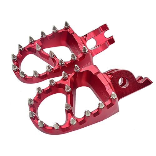 Für K&awasaki KX250F KX450F KX250X KX450X KLX450R KX 250F 450F 2006-2021 2022 2023 Motorrad Fußrasten Stützen Rutschfeste Fußrasten Offroad-Pedale Pedalhalterung(Rot) von LFSKIUDS