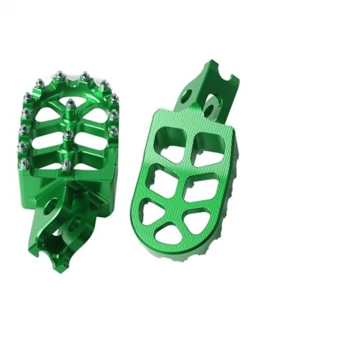 Für K&awasaki KX450F KLX450R KX 450 F KX450 X KX450X Motorrad Fußstützen Fußrasten Fußrasten Pedale Platte Offroad Breite Fußstützen Pedalhalterung(Grün) von LFSKIUDS