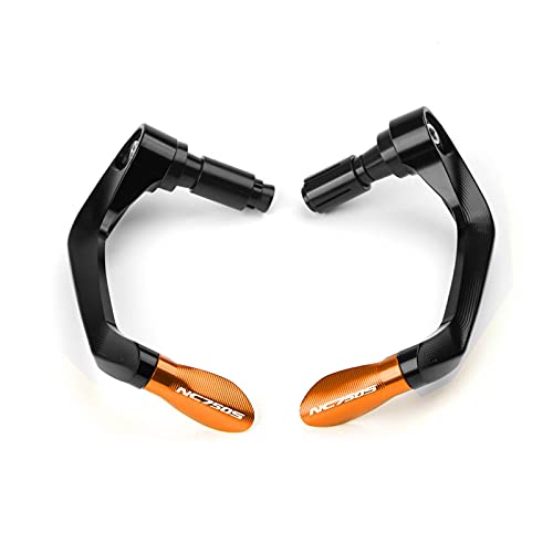 Für NC750S 2014-2018 2017 2016 Mit Motorrad CNC Aluminium Lenkergriffe Schutz Bremskupplungshebel Schutzschutz(Schwarze Orange) von LFSKIUDS
