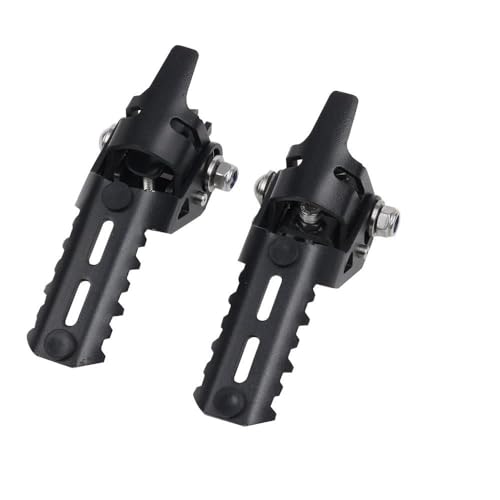 Für Royal Enfield Scram 411 2022 2023 Motorrad Zubehör Front Fahrer Autobahn Fußstütze Klapp Fußrasten Schellen Fußstützen Pedalhalterung(Schwarz) von LFSKIUDS
