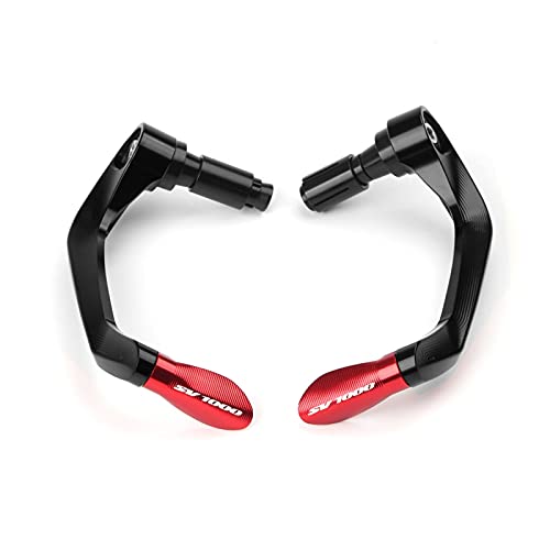 Für Suzuki SV1000 SV1000S Mit Motorrad 7/8 "22mm CNC Aluminium Lenkergriffe Schutz Bremskupplungshebel Schutzschutz(Schwarz Rot) von LFSKIUDS