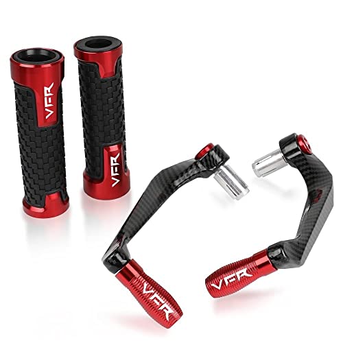 Für VFR400 VFR750 VFR800/F VFR1200/F Motorrad CNC Lenkergriffschutz Kupplungsbremshebel Lenkerhebelschutz 7/8" 22mm(Rot) von LFSKIUDS