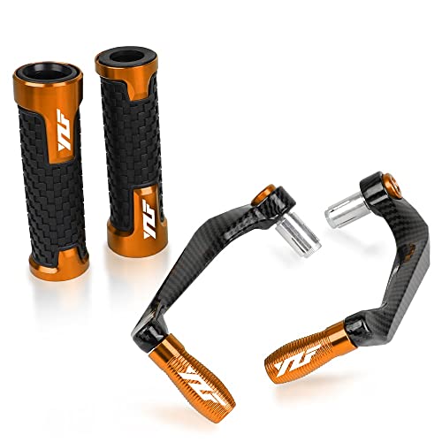 Für YZFR25 YZFR3 YZFR15 YZFR125 YZFR6 Motorrad Hebelschutz Lenkergriffe Schutz Bremskupplungshebel Schutzfolie Mit 7/8" 22mm(Orange) von LFSKIUDS