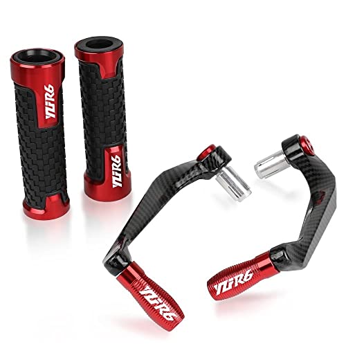 Für YZFR6 YZF R6 Alle Jahre Motorrad CNC Lenkergriffschutz Kupplungsbremshebel Lenkerhebelschutz 7/8" 22mm(Rot) von LFSKIUDS