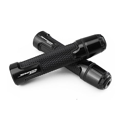 LFSKIUDS Für Aprilia Shiver 750 750GT SL750 2007-2016 ABS A2 Spezifikationen SHIVER900 Motorradlenkergriffe Anti-Rutsch-Gummigriffe Lenkerenden CNC-Aluminium 7/8" 22 Mm Griffzubehör(Schwarz) von LFSKIUDS