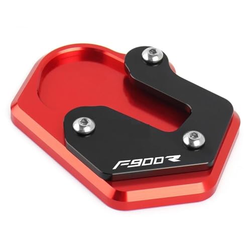 LFSKIUDS Fuß Seite Stehen Verlängerung Pad Unterstützung Anti-Skid Vergrößerte Basis Für B&M&W F900R F900XR F900 R XR 2023 Kickstand Extender Seitenständer(Rot) von LFSKIUDS
