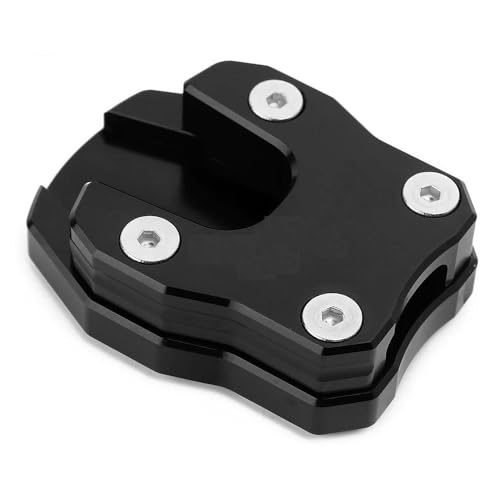 LFSKIUDS Fuß Seite Stehen Verlängerung Pad Unterstützung Anti-Skid Vergrößerte Basis Für Hon&da CT125 Hunter Cub 2020-2023 2021 2022 Ständer Extender Seitenständer(Schwarz) von LFSKIUDS