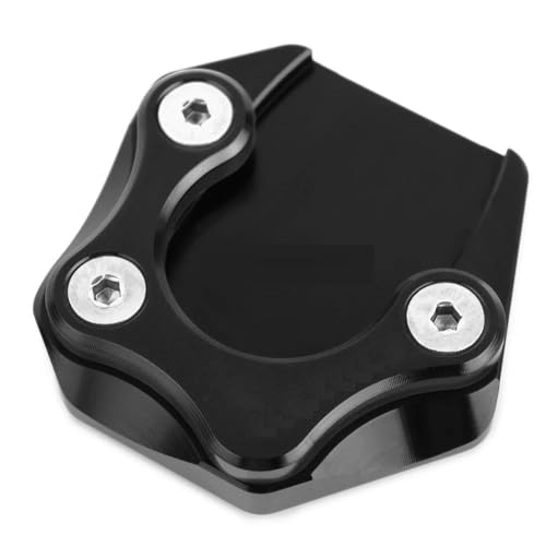LFSKIUDS Fuß Seite Stehen Verlängerung Pad Unterstützung Anti-Skid Vergrößerte Basis Für Hon&da GB350 GB 350 2021 2022 Kickstand Extender Seitenständer(Schwarz) von LFSKIUDS