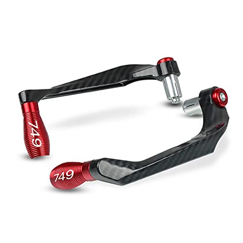 Universal Motorrad Hebelschutz Lenkergriffe Schutz Bremskupplungshebel Schutzfolie Mit 7/8" 22mm Für Ducati 749 749S 749R 2003-2006(Rot) von LFSKIUDS